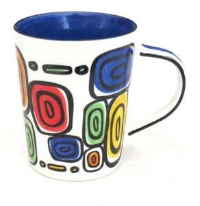 Taza Starbucks 16 oz - 2009 - Patrón geométrico pintado a mano - Excelente - Imagen 1 de 3