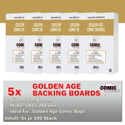 500x Comic Concept Golden Age Comic Boards (193x266mm) - Bild 1 von 2