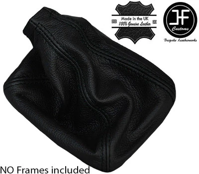 BLACK STITCHING MANUAL REAL LEATHER SHIFT BOOT FITS SAAB 9-5 95 1998-2010 - Image 1 of 3