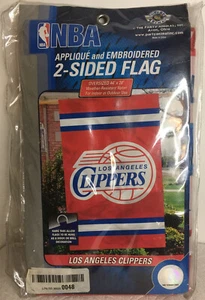 Deluxe NBA Los Angeles Clippers Applique and Embroidered 2-Sided Flag 44" x 28" - Picture 1 of 4