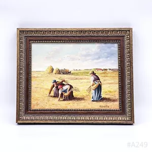 Quadro a olio vintage incorniciato, con cornice firmato A. Schetter | 29x35 cm - Foto 1 di 11