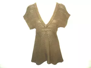 Calvin Klein Jeans Knit Mini Dress Women's Size L (Runs Smaller) Light Brown - Picture 1 of 7