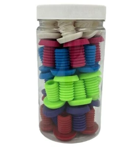 Jetblack Grip End Plugs Push In Non-Lock Mixed (Jar of 30) - Picture 1 of 2