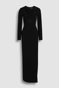 $385 ONE33 Social Women's Black Long Sleeve Cutout Gown Dress Size 8 - Picture 1 of 5
