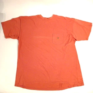 T-shirt testa d'anatra taglia XL rosa uomo manica corta rosso salmone anni 90 - Foto 1 di 17