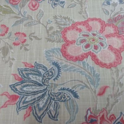 FRANK THOMAS INTERIORS Herrenhaus Rose Stoff Baumwolle jakobinisch Chintz Vorhang Blind Polsterung