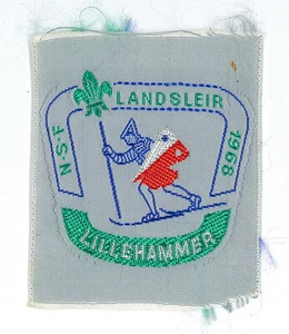 SCOUTS OF NORWAY / NORGE - NSF SCOUT & GIRL GUIDES 1968 LANDSLEIR PATCH - Picture 1 of 2