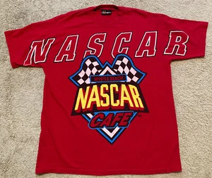 Vintage NASCAR Café Myrtle Beach "Life's a Race" Red Shirt - Men's Large - Picture 1 of 9