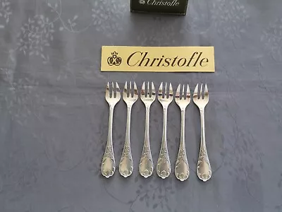 Christofle Marly  6 Fourchettes A Huitres En Metal Argente • 95.92€