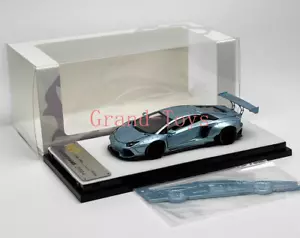 PGM 1:64 Ice Blue LBWK Aventador LP700-4 Sports Model Diecast Collect Car - Picture 1 of 11