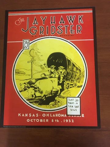 Kansas Jayhawk Vintage Football Poster  - Great For Framing Cover