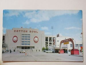 Old Cars at TEXAS Cotton Bowl in Dallas Vintage Chrome Postcard