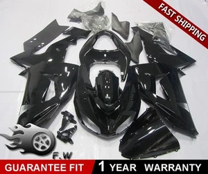 Bodywork Fairing Kit fit for KAWASAKI NINJA ZX-10R 06-07 ABS Gloss Black Painted - Picture 1 of 8