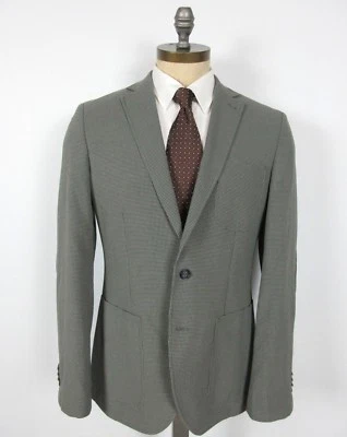 SAKS FIFTH AVENUE Sport Coat Jacket Gingham Plaid Check Sz M Slim 40 Dual Vent - Image 1 of 4