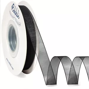 Black Organza Ribbon1/2 Inches x Continuous 50 YardBlack Sheer Ribbon for Gif... - Picture 1 of 4