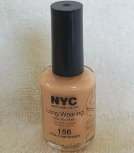 NYC****Long Wearing Nail Enamel****PINK CHAMPAGNE #156~~0.45 fl oz/13.3 ml~~NEW - Picture 1 of 12