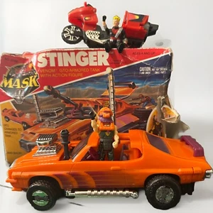 Kenner M.A.S.K. Stinger Vehicle Tank And Vampire Motorcycle 1986 Mask Venture - Picture 1 of 6