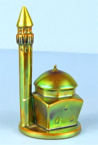 MEZQUITA ZOLNAY IRIDISCENTE EOSIN FIGURA CERÁMICA HÚNGARA CERÁMICA ART NOUVEAU - Imagen 1 de 10