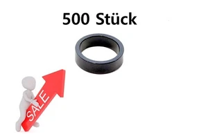 500 pezzi, distanziatore in alluminio 10 mm attacco bicicletta anello distanziale 1 1/8 pollici nero lucido - Foto 1 di 2