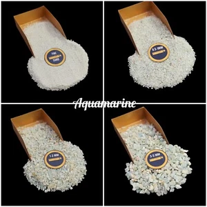 Natural Aquamarine  coarse Crushed Powder For Massage Use Ring inlay - Picture 1 of 16