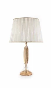 CECILIA LUME GRANDE IN VETRO E CRISTALLO AMBRA E FINITURA ORO 1 LUCE - Foto 1 di 1