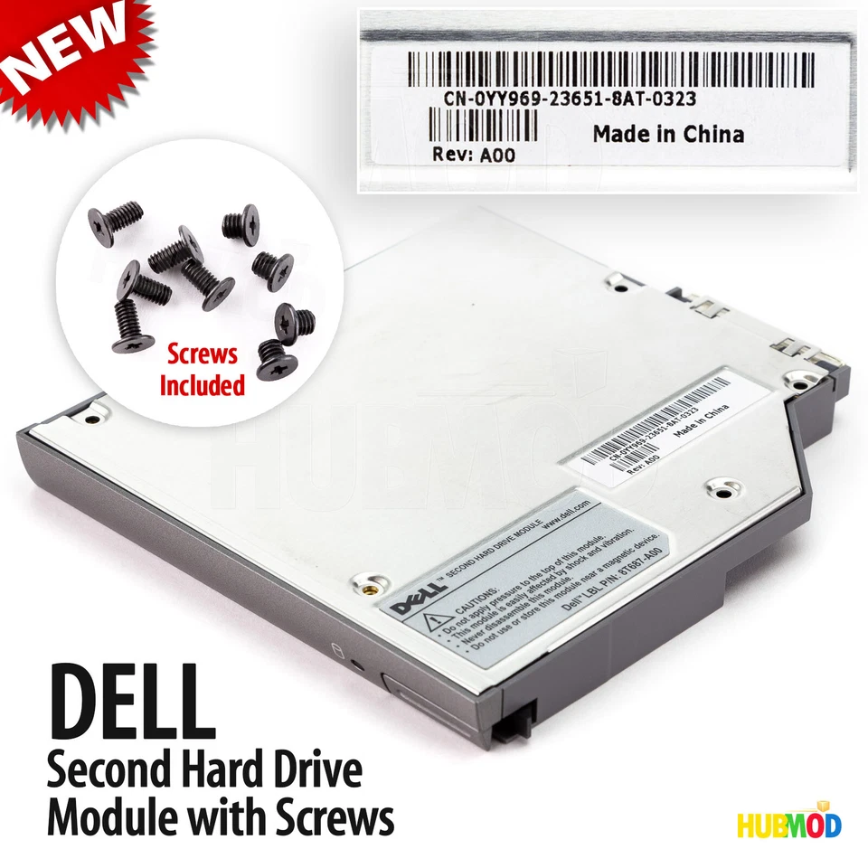 Genuine DELL 2nd IDE HDD Hard Drive Caddy Media Bay Latitude D800 D810 D820 D830 - Image 1 of 4