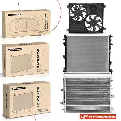 Kit de radiador y condensador de aire acondicionado y ventilador de refrigeración para Ford Edge 2015-2018 Lincoln MKX Foto 1 de 4