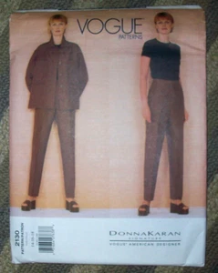 Donna Karan Signature VOGUE Vintage 1998 Pattern 2130 Jacket Top & Pants 14-18 - Picture 1 of 2