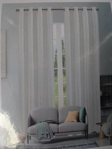 2 panels 54" x 84" window curtain velvet metallie panel with 8 Grommets color - Picture 1 of 4
