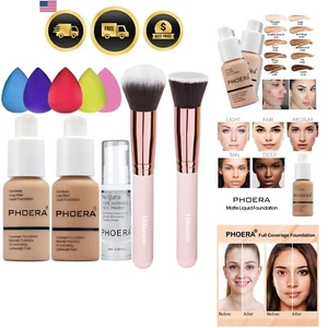 Makeup Set Foundation Primer Sponge Brush for Flawless Matte Finish - Picture 1 of 9