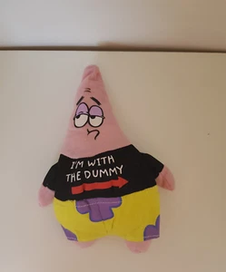 Patrick Star Fish "I'm With Dummy T-Shirt" 8”, Sponge Bob Square Pants Soft Toy - Picture 1 of 6