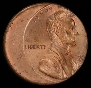 Centavo Lincoln Memorial sin fecha 20 - golpeado ~25% fuera del centro - Imagen 1 de 2