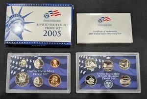 2005-S Complete Proof Set 11 Coins In Box W COA - Picture 1 of 5