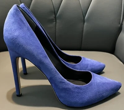 Fabulosos zapatos de salón de gamuza azul Rachel Roy Gardner 9,5 M Foto 1 de 4