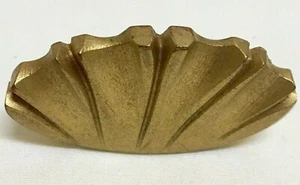 Vintage Art Deco Bakelite Brooch Pin Sea Shell Matte Gold Tone Scarf Coat Lapel - Bild 1 von 11