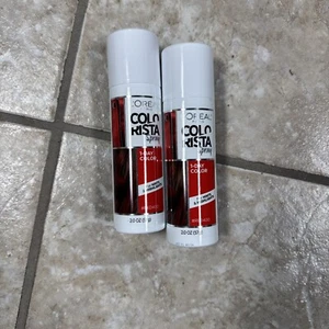 2 Pack L'Oreal Paris Colorista Spray 1-Day Washable Temporary Hair Color Red 400 - Picture 1 of 2