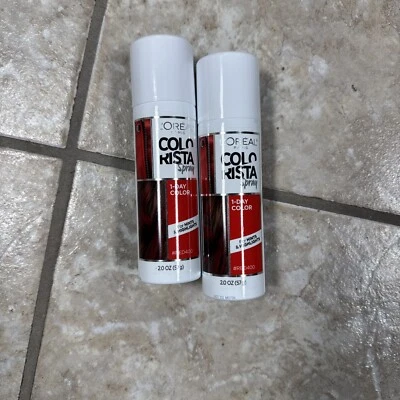 2 упаковки L'Oreal Paris Colorista спрей 1 день моющийся временный цвет волос красный 400 - Изображение 1 из 2