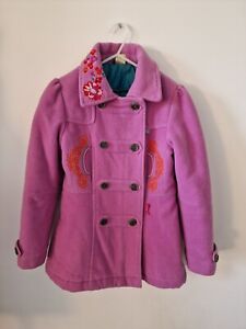 Mantel Kinder Cakewalk Größe 128 Wintermantel Mädchen Pink Wollmantel Stickerei