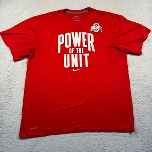 Nike Ohio State Buckeyes Dri-FIT Power of the Unit T-Shirt Red Large OSU - Picture 1 of 5