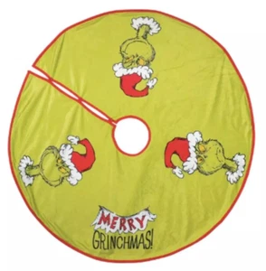 Department 56- Merry Grinchmas Grinch Tree Skirt 48" (122cm)- 2022 NWT-100% Poly - Picture 1 of 6