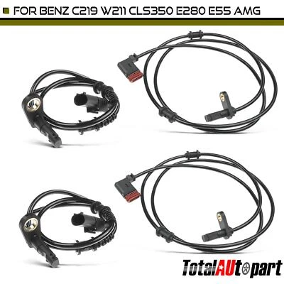 4x Sensor de velocidad de rueda para Mercedes-Benz CLS350 C219 E350 E550 ABS delantero y trasero Foto 1 de 4
