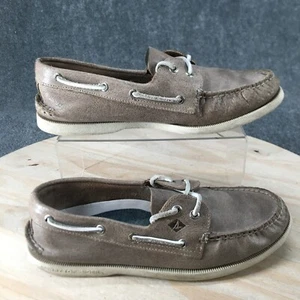 Scarpe da barca Sperry Top Sider uomo 10 M beige pelle casual slip on STS12623 - Foto 1 di 15
