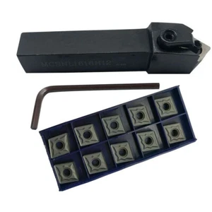 MCSNL1616H12 CNC Lathe Carbide Turning Tool Holder + 10Pcs CNMG120408 NN Insert - Picture 1 of 6