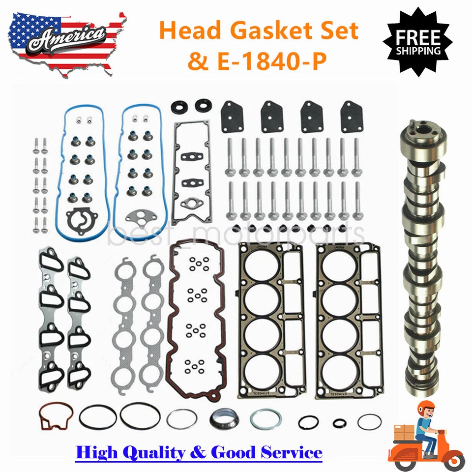Head Gasket Bolts E1840P Sloppy Stage 2 Cam For 97-04 Chevy LS LS1 4.8 5.3L OHV Foto 1 de 4