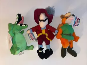 NWT Lot Of 3 Disney Robin Hood Captain Hook Crock Bean Bag 8" Plush Disney Store - Picture 1 of 10