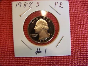 1987-S Washington Clad Proof 25c ~ schön! ~ - Bild 1 von 10
