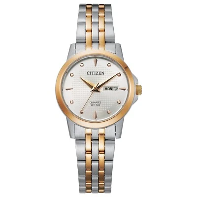 Reloj Citizen Mujer Clásico Fecha Cuarzo Plateado Acero Inoxidable 27 MM EQ0605-53A Foto 1 de 4