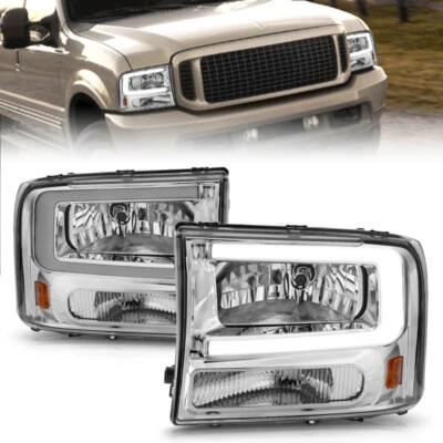 ANZO para 99-04 Ford F250/F350/F450/Excursion (excl. 99) Faros de cristal - con Foto 1 de 4