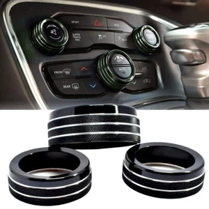 Black Aluminum Alloy Climate Fan Volume Turn Knob Ring Cover Fits 11-20 Journey - Bild 1 von 2