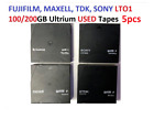 5Pcs Fujifilm, Maxell, Tdk, Sony Lto1 100/200Gb Ultrium Used Tapes